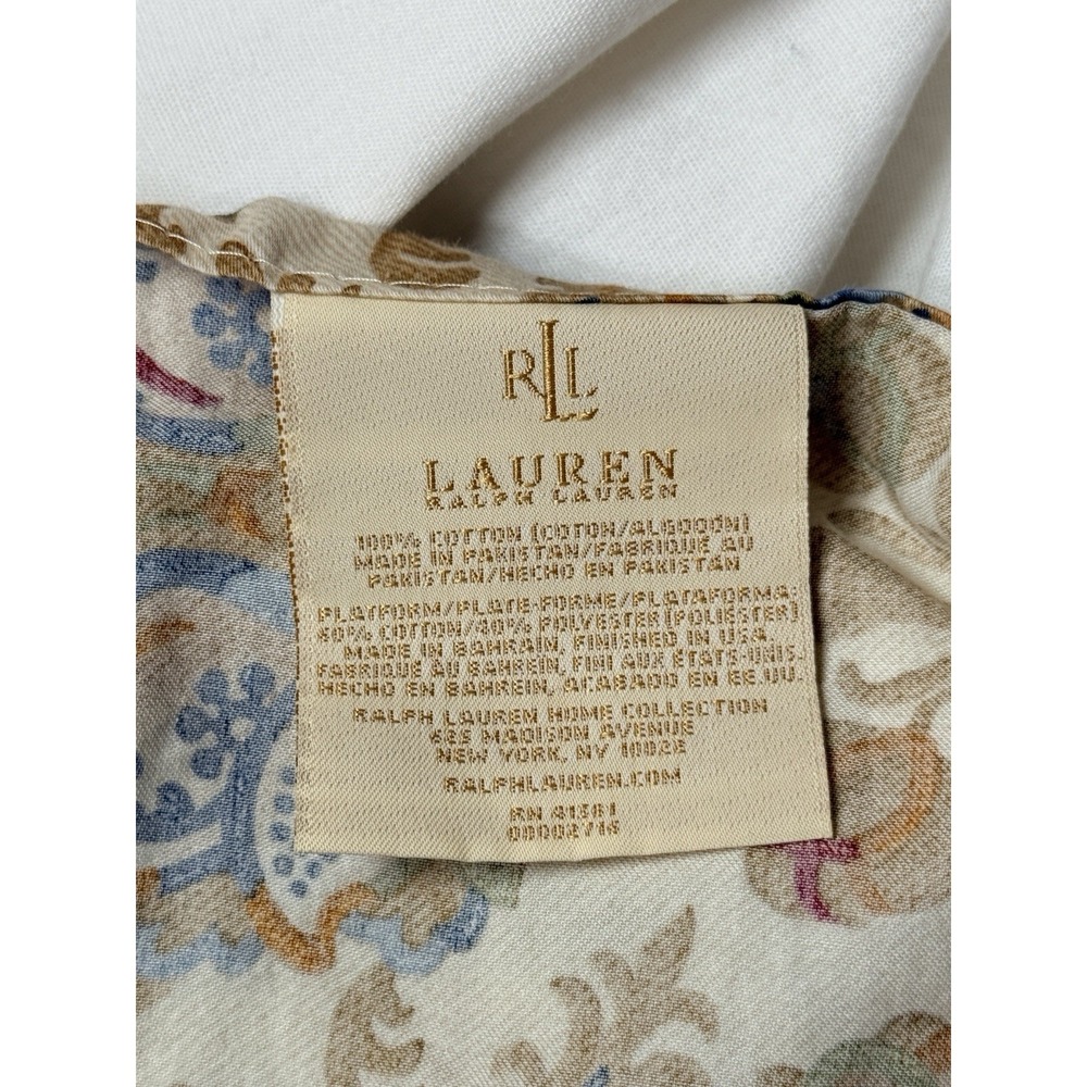 Lauren Ralph Lauren BED SKIRT Marrakesh Rug Floral Paisley Dust Ruffle QUEEN 13" - Picture 4 of 6